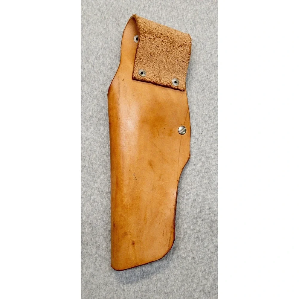 Vtg Brown Leather Holster With Silver‎ Heart 11